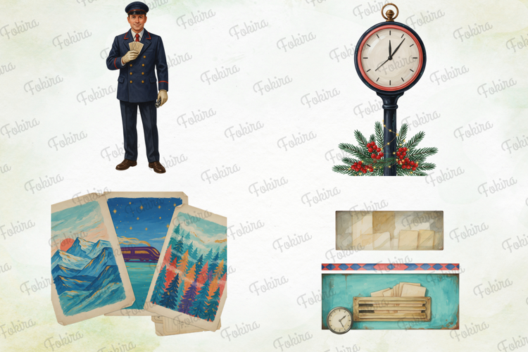 Vintage Train Travel Clipart PNG, vintage train clipart png,
