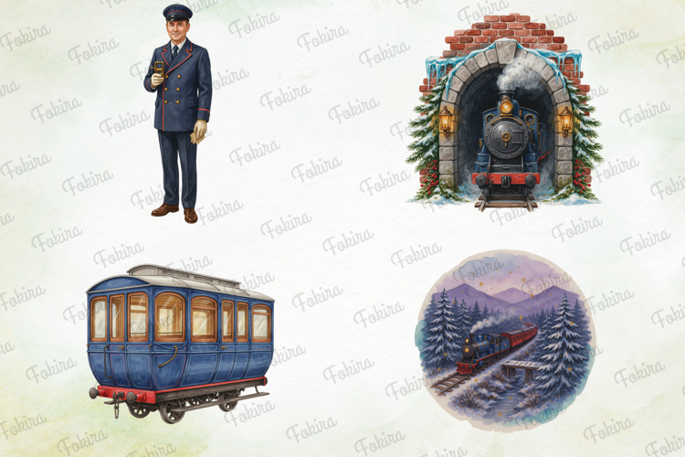 Vintage Train Travel Clipart PNG, vintage train clipart png,