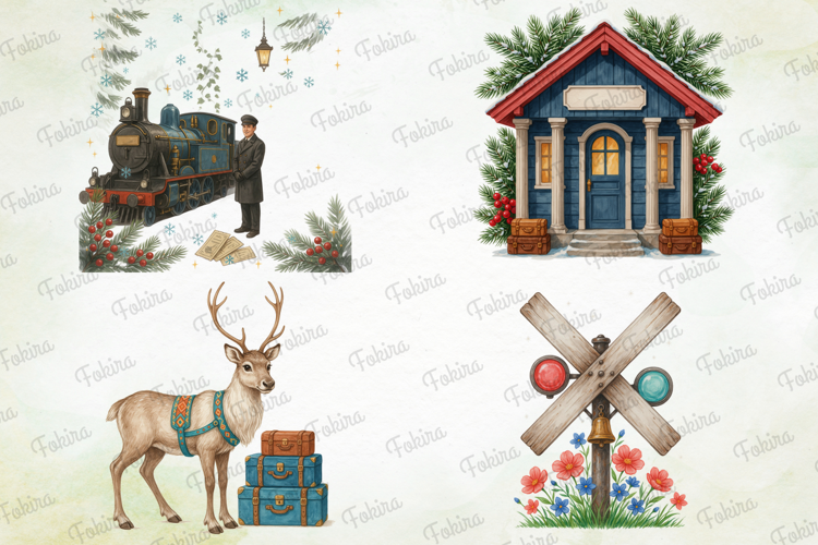 Vintage Train Travel Clipart PNG, vintage train clipart png,