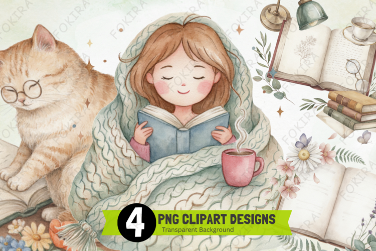 Reading Time Clipart PNG, reading time clipart png,