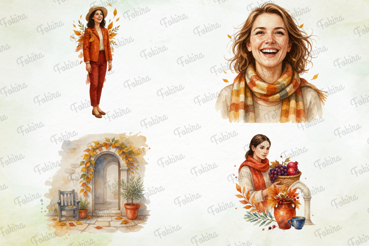 Autumn Lifestyle Clipart PNG, autumn lifestyle clipart png,