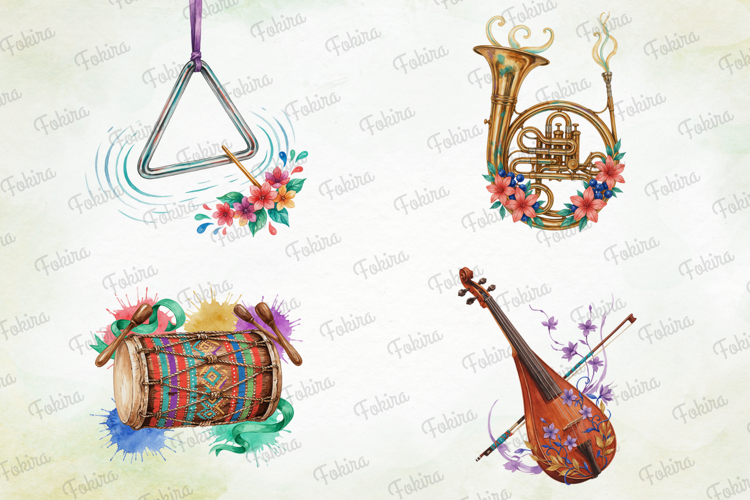 Music Treasury Clipart PNG, watercolor music clipart png