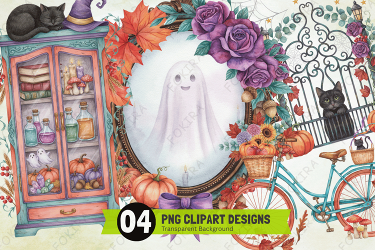 Haunted Harvest Halloween Clipart, haunted harvest clipart
