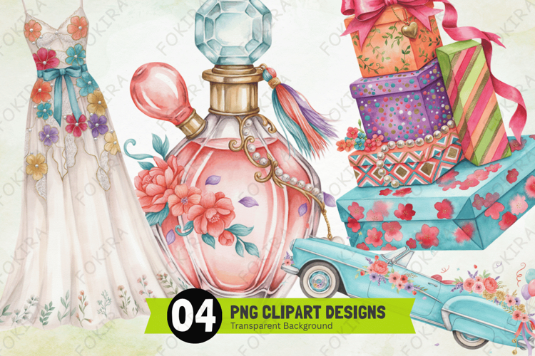 wedding clipart png, watercolor wedding clipart png