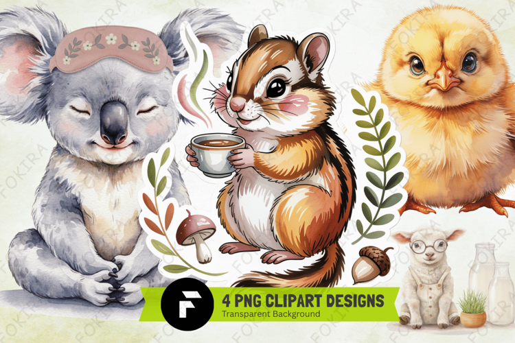 Funny Grumpy Animals Clipart PNG, funny grumpy animals clipa