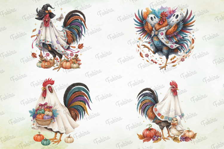Haunted Harvest Rooster Clipart PNG, haunted harvest rooster