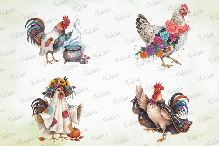 Haunted Harvest Rooster Clipart PNG, haunted harvest rooster