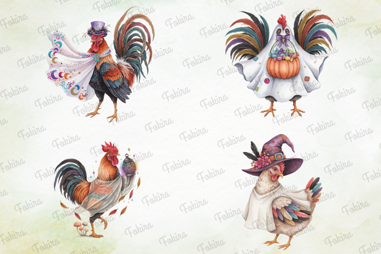 Haunted Harvest Rooster Clipart PNG, haunted harvest rooster