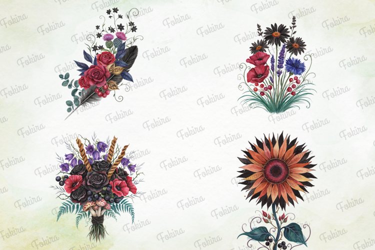 Midnight Gothic Garden Clipart PNG, midnight gothic garden