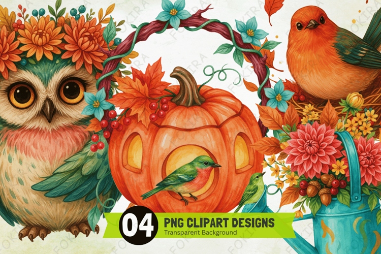 Autumn Bird Haven Clipart PNG, autumn bird clipart png, fall