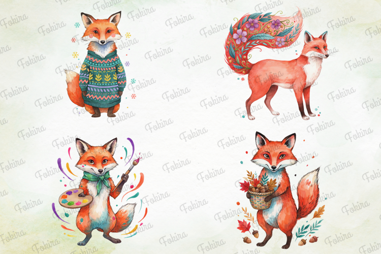 Woodland Fox Clipart PNG, woodland fox clipart png, cute fox