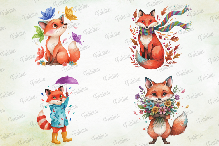 Woodland Fox Clipart PNG, woodland fox clipart png, cute fox