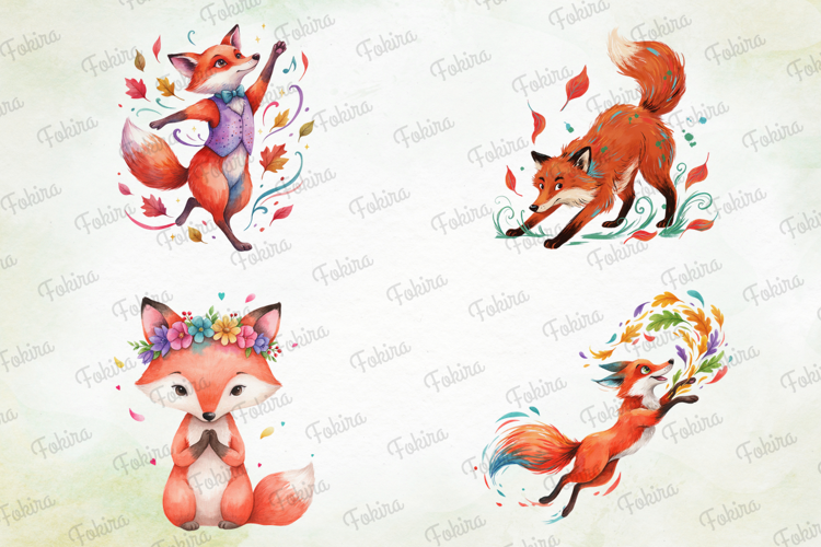 Woodland Fox Clipart PNG, woodland fox clipart png, cute fox