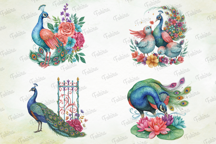 Jeweled Peacock Clipart png, jeweled peacock clipart png,