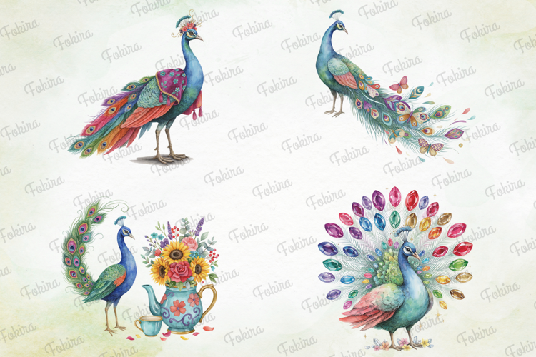 Jeweled Peacock Clipart png, jeweled peacock clipart png,