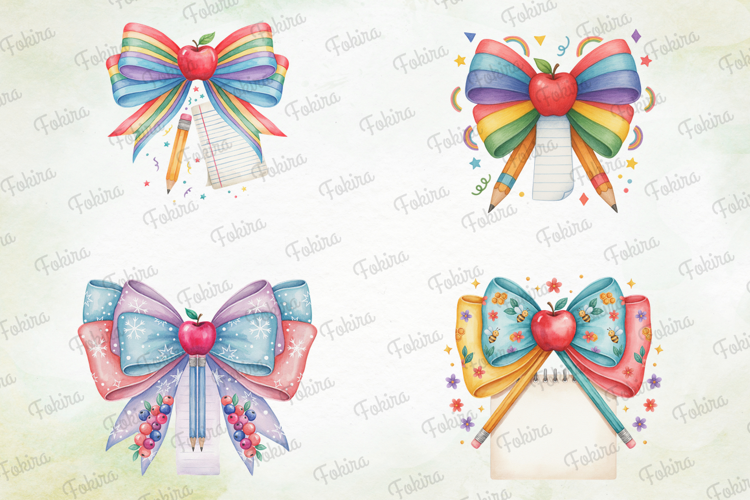Back to School Bow Clipart PNG, back to school bow clipart