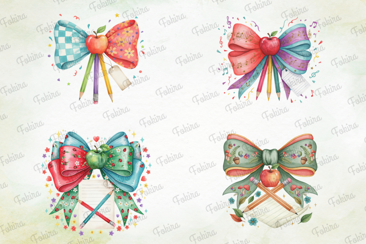 Back to School Bow Clipart PNG, back to school bow clipart