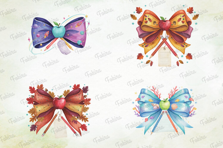 Back to School Bow Clipart PNG, back to school bow clipart example image 1