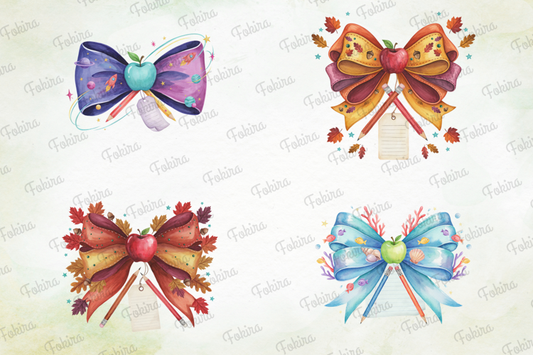 Back to School Bow Clipart PNG, back to school bow clipart