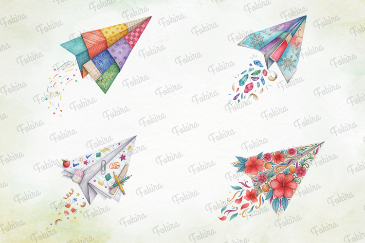 Colorful Paper Airplane Clipart PNG colorful paper airplane