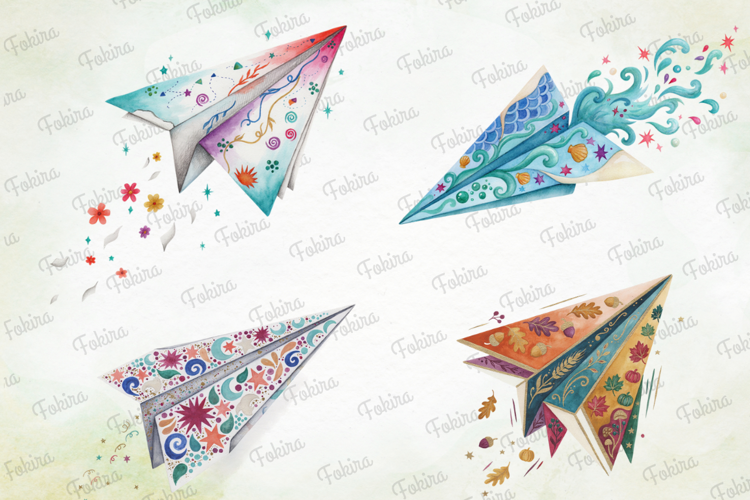 Colorful Paper Airplane Clipart PNG colorful paper airplane