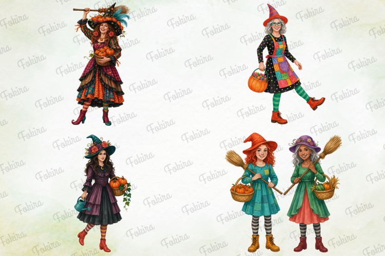 Witchy Fashion Halloween PNG, witchy fashion clipart png