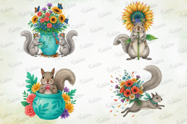 Squirrel Garden Clipart PNG, squirrel garden clipart png,