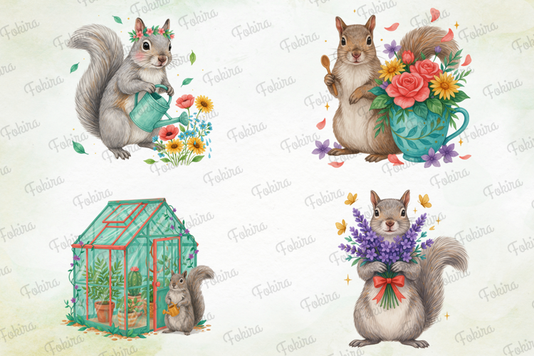 Squirrel Garden Clipart PNG, squirrel garden clipart png,