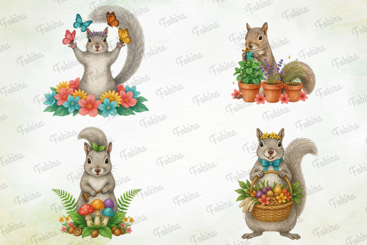 Squirrel Garden Clipart PNG, squirrel garden clipart png,