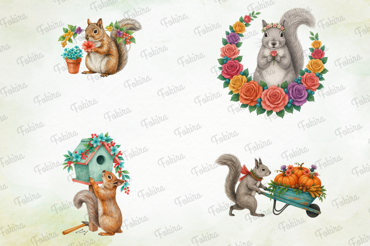 Squirrel Garden Clipart PNG, squirrel garden clipart png,