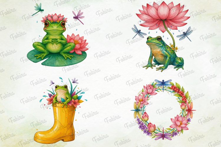 Frog & Dragonfly Clipart PNG, frog dragonfly clipart png,