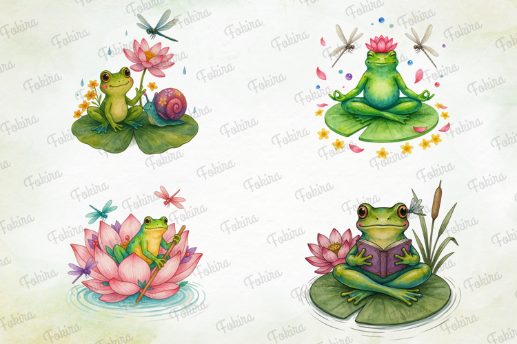 Frog & Dragonfly Clipart PNG, frog dragonfly clipart png,