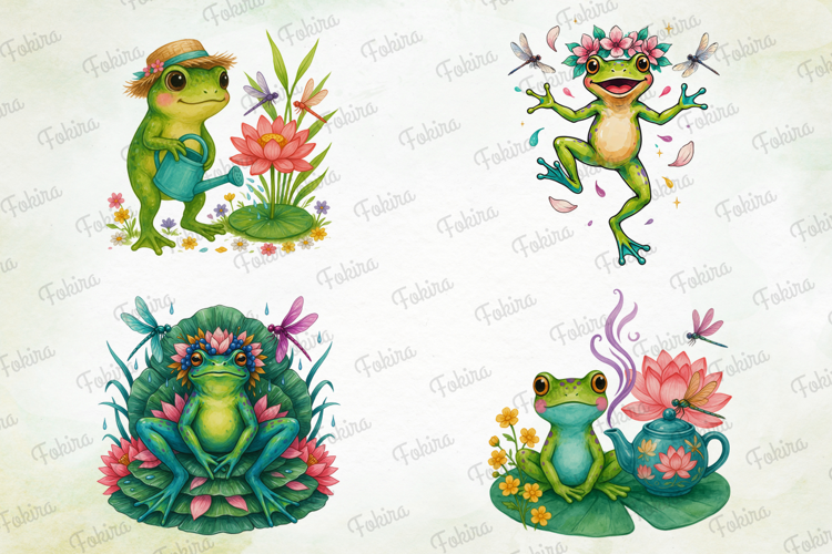 Frog & Dragonfly Clipart PNG, frog dragonfly clipart png,