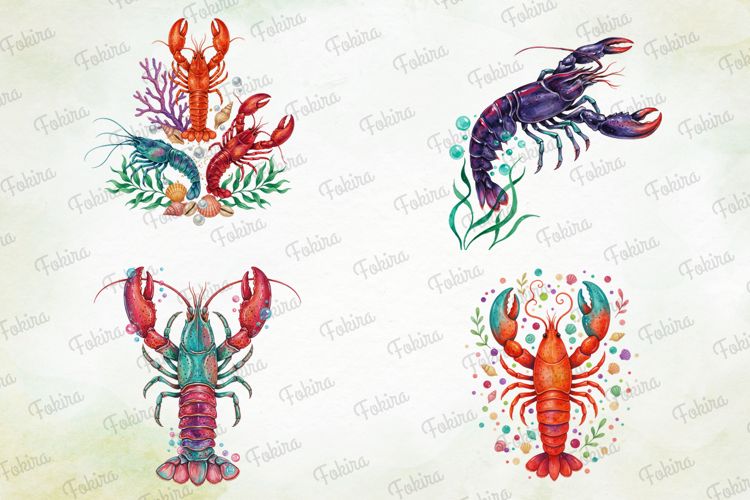 Radiant Coastal Lobster Clipart PNG, radiant coastal lobster