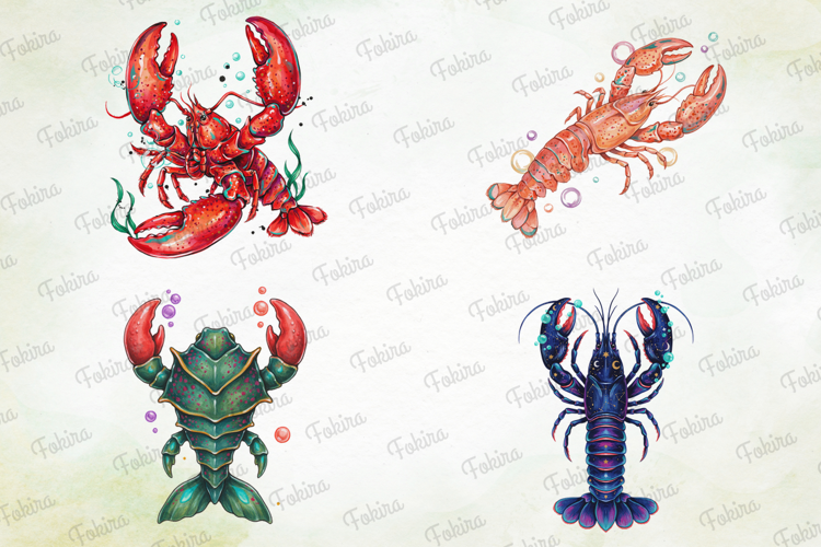 Radiant Coastal Lobster Clipart PNG, radiant coastal lobster