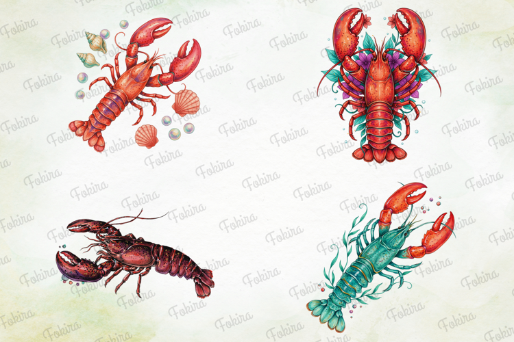 Radiant Coastal Lobster Clipart PNG, radiant coastal lobster