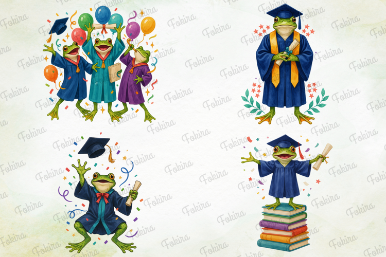 Graduation Frog Clipart PNG, graduation frog clipart png,