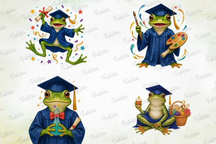 Graduation Frog Clipart PNG, graduation frog clipart png,