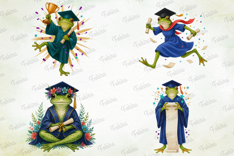 Graduation Frog Clipart PNG, graduation frog clipart png,