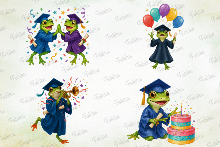Graduation Frog Clipart PNG, graduation frog clipart png,