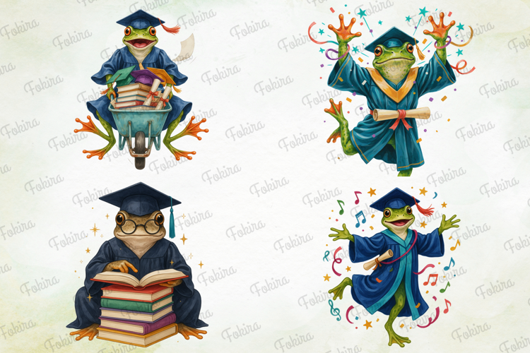 Graduation Frog Clipart PNG, graduation frog clipart png,