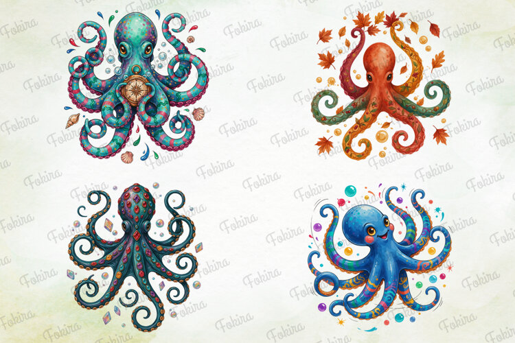 Ocean Octopus Clipart PNG, ocean octopus clipart png,octopus example image 1