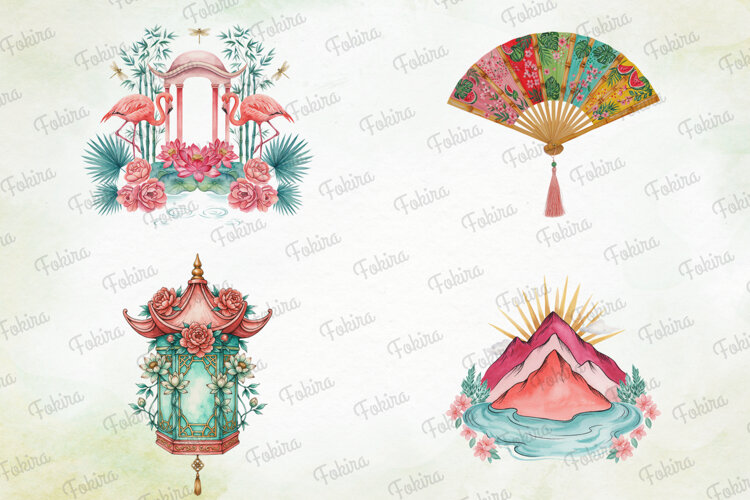 Blushing Jade Paradise PNG,jade paradise png, watercolor png example image 1