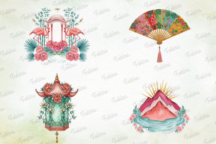 Blushing Jade Paradise PNG,jade paradise png, watercolor png