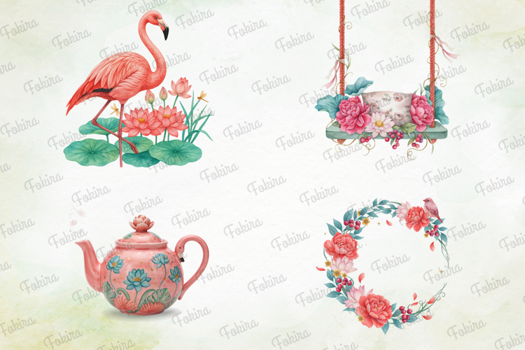 Blushing Jade Paradise PNG,jade paradise png, watercolor png