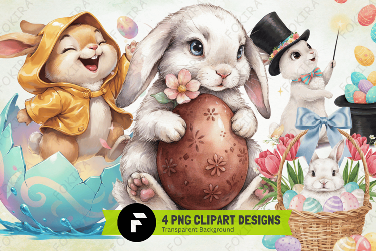 Easter Animals Clipart PNG,whimsical easter animal