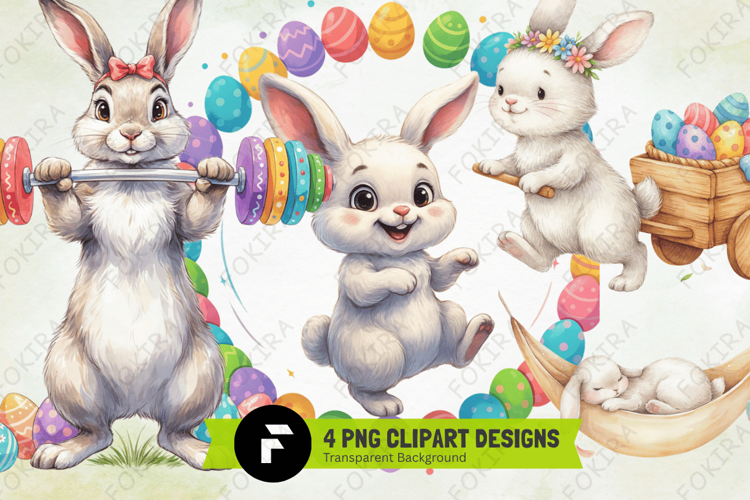 Whimsical Easter Animals Clipart PNG,whimsical easter animal