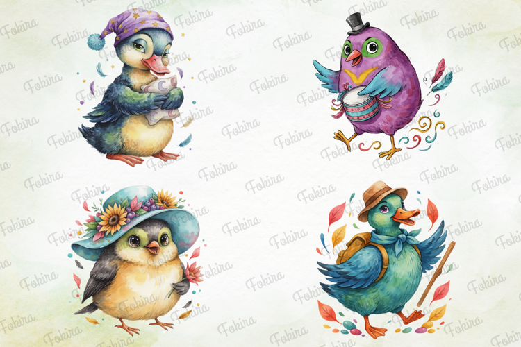 Waddling Bird Club Clipart PNG, waddling bird clipart png,