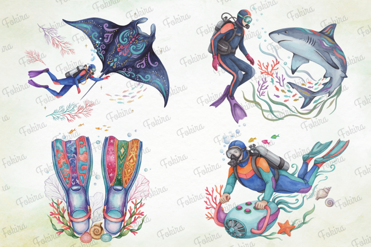 Deep Sea Diving Clipart PNG, deep sea diving clipart png