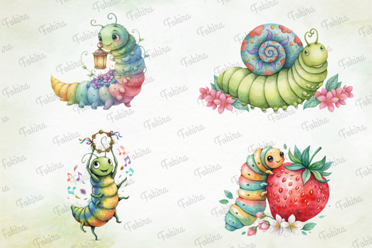 Garden Caterpillar Clipart PNG, cute caterpillar clipart png